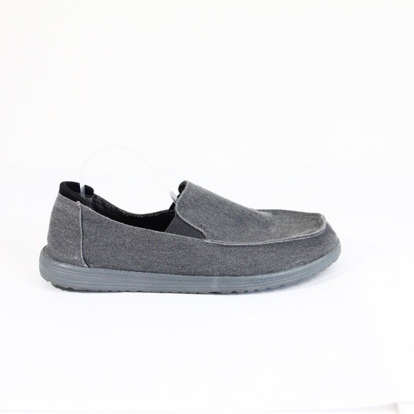 Eddie Bauer Men\'s Slip on Shoes sz 12 gray Loafer Canvas Moccasin main image 8